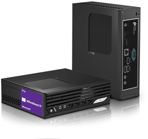 MSI PRO DP21 Mini Business Desktop, 13th Gen Intel 16-Core i7-13700 Processor, 64GB RAM, 2TB SSD, HDMI, DP, Type-C, Support 2-Monitor 4K, Wired Keyboard & Mouse, Wi-Fi 6, Windows 11 Pro, Black