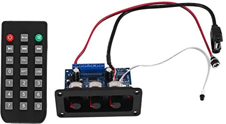 Losueeun 2 x 25 W + 50 W 2.1 Channel Bluetooth 5.0 Subwoofer Class D Audio Amplifier Board Set with DC Socket + USB Cable + Remote Control