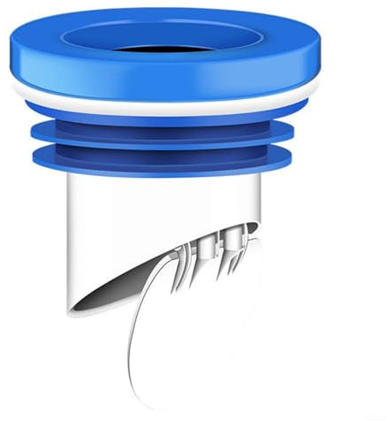 HOHOVYVY Junta de inodoro antiolor con válvula antirretorno para 100-110 tubos de PVC (azul)