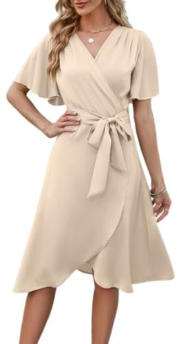 Robe Bal De Promo Soirée Princesse Fille Longue Boheme Rockabilly Femme Plage Robe Grossesse Shooting Photo Rose Poudré Longue Jeans Jupe Ete Femme Fendue Rockabilly (Beige,S)