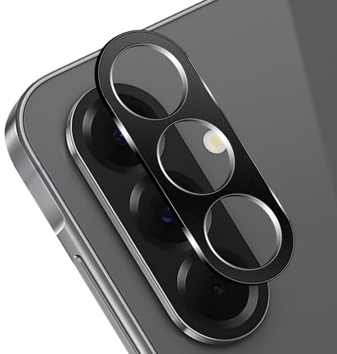 HeeYeal Metal Camera Lens Protectors for Samsung Galaxy A56 5G - Black | Aluminum Alloy Metal Styling Protection Adhesive Cover Sticker, 360° Anti Scratch Camera Protection for Samsung Galaxy A56 5G
