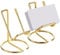 Blogiiup Porte-cartes de visite en or, support de carte visite en or, cartes métalliques 2PCS, réutilisables pour le bureau, support portable pour hommes et femmes