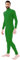 Jackolume Costume intero da uomo e donna, elasticizzato, unisex, per adulti e bambini, tuta Zentai, a maniche lunghe, senza cappuccio, per Halloween, cosplay, verde