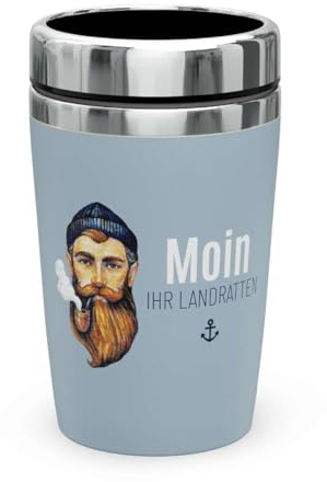 Thermobecher Isolierbecher Thermo Kaffeebecher To Go 240 ml Thema: Küste und Meer (Seemann - 3888641)