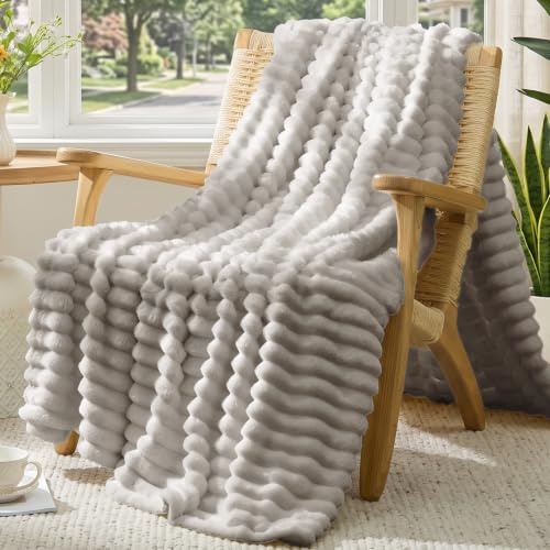 Vielit Kuscheldecke Flauschig,Ultral Weiche Kuscheldecke 150x200 XL-Leichte Atmungsaktiv Wohn- & Kuscheldecken, Tagesdecke & Sofadecke überwurf, Pflegeleicht Cord Decke für Zimmer Deko, Beige Camel