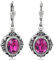 Vintage Ohrringe Markenkristalle aus Österreich Silber Pink NOBEL SCHMUCK