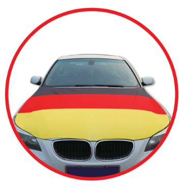 HAAC Auto Autohauben Abdeckung in Deutschlandsfarben Fahne Flagge Deutschland Fußball 2014