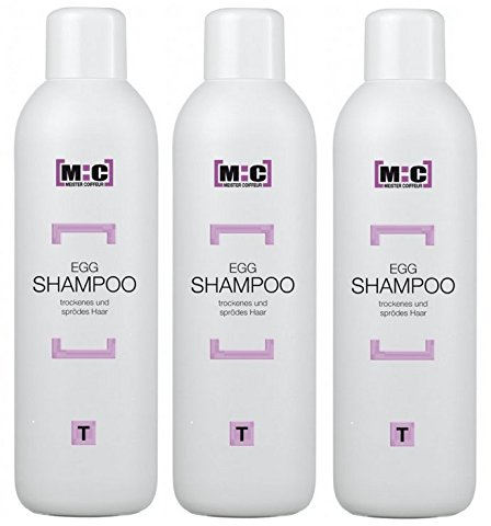 Meister Coiffeur Egg Shampoo T 3 x 1000 ml mit Eigelb-Konzentrat für trockenes Haar von M:C