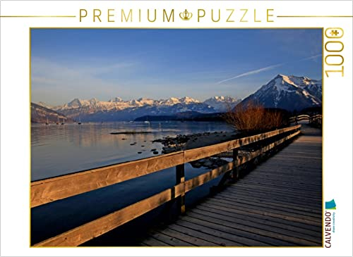 CALVENDO Puzzle Thunersee, Berner Oberland, Schweiz 1000 Teile Puzzle quer | 1000 Teile Lege-Größe 64 x 48 cm Foto-Puzzle für glückliche Stunden
