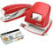 Leitz 5008 NeXXt Series Bürolocher, Metall, bis zu 30 Blatt / Kombi-Set mit Heftgerät + 1000 Klammern extra (rot)