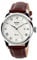 SKMEI Business Herren Armbanduhr mit römischen Ziffern und Lederband Analog Quarz, Silberfarben., Quarzuhren