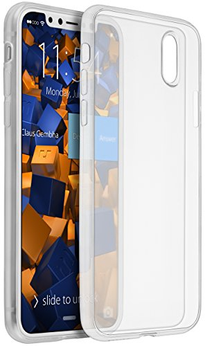 mumbi Hülle kompatibel mit iPhone X / XS Handy, doppelter GRIP, Schwarz