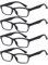 ALWAYSUV 4 Stück Schwarz Federn-Scharnier Lesebrille Klassische Lesehilfen Sehhilfen Brille 1.75