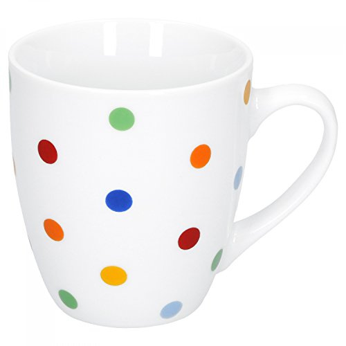 Van Well Porzellan Geschirr Serie Capri | weiß mit Dekor | Artikel wählbar, Service Serie Capri:Kaffeetasse 185ml