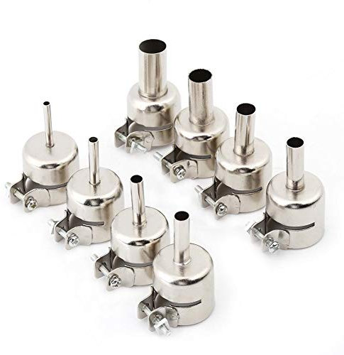 Heat Resisting Nozzles Heat Gun Nozzles Kits for Hot Air Soldering Station Repair Tools(3/4/5/6/7/8/10/12mm) 8pcs/Set