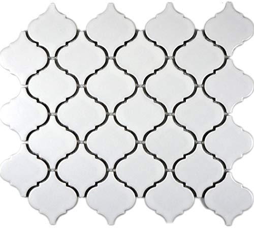 Azulejo de cerámica retro vintage de mosaico de cerámica florentino blanco mate para suelo, pared, baño, ducha, cocina, espejo de baño, revestimiento de encimeras y bañeras