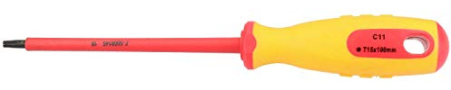 T15 x 100mm VDE Torx Star Insulated Screwdriver for Use On Hybrid Electric Cars