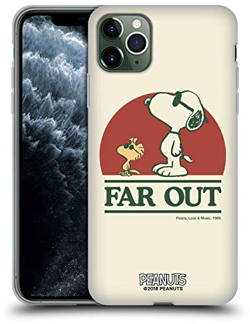 Head Case Designs Licenza Ufficiale Peanuts Snoopy Woodstock Far out Woodstock 50th Custodia Cover in Morbido Gel Compatibile con Apple iPhone 11 PRO Max