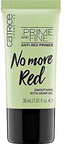 CATRICE Prime And Fine Anti-Red Primer, Grundierung, grün, für Mischhaut, beruhigend, farbkorrigierend, grundierend, glättend, farbanpassend, mit Ölen,vegan,Alkohol und ohne Parabene(30ml), 1528-44604