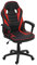 Mendler Bürostuhl HWC-F59, Schreibtischstuhl Drehstuhl Racing-Chair Gaming-Chair, Kunstleder - schwarz/rot