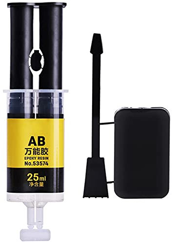 AB Colla Ferro Acciaio Inox Lega di Alluminio Vetro Plastica Legno Ceramica Marmo Auto Radiatore Riparazione Rapida Asciugatura Saldatura Colla (25 ML)