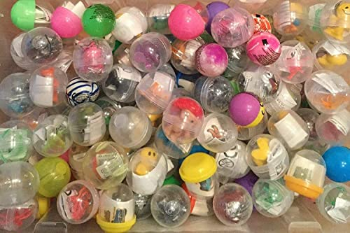 MVS Wholesale CAPS-100 Lot de 100 petites capsules de jouets remplies - Grande variété de différents jouets de poche - Idéal pour les fêtes d'anniversaire d'enfants, Multicolore