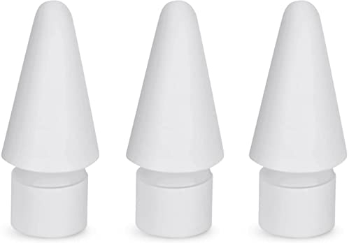 flintronic 3 Stück Kompatibel mit Apple Pencil Spitzen,Spitzen Kompatibel für Apple Pencil 2 Gen & 1St, Hochempfindlich iPencil Spitze Ersatzspitzen Eingabestift Nib Kompatibel für iPad Pro-Weiß
