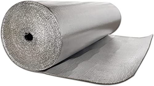 4mm Isolierfolie Dämmfolie Heizkörper Reflexionsfolie Selbstklebe Doppelte Alu Luftpolsterfolie Für Dächer Wände Und Böden Wärmehaltung ( Size : 1mx1m )