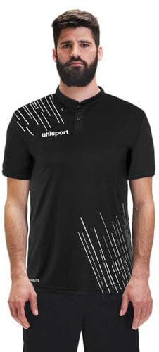 uhlsport Boys Sports Polo Shirt, Black/White, 10 Years
