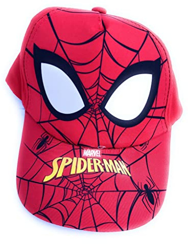 Spiderman-Kappe für Herren, Einheitsgröße 52, mit verstellbarem Klettverschluss, von Größe 48 bis Größe 54
