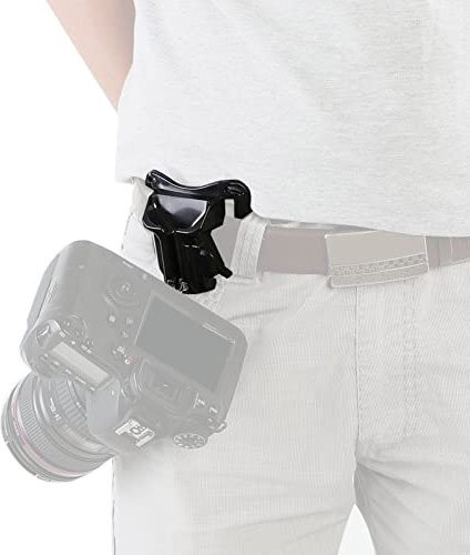 Hüftgürtel Holsterhalter für Kamera, 1/4 Zoll Schraubmontage, Schnellverschluss Hüftgürtelschnallenhalter für DSLR Kamera, Kamera Aufhänger Gürtelclip für Outdoor Wanderungen