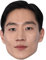 Noh Sang-Hyun (Dark Hair) Maske aus Karton
