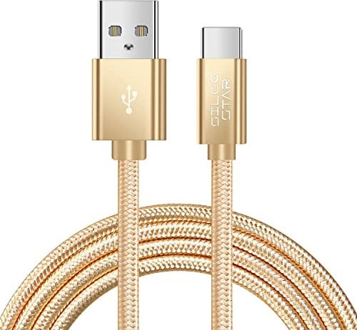 SILCOSTAR USB-C 3.1A Strong Nylon Type C Braided Sync Fast Charger Cable For Oppo A5 2020,A9 2020,A11 A11S A16 A32 A33 A36 A53 A53S A54 A54S A55 A56 A56S A57E A57S A58 A58X