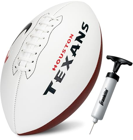 Franklin Sport NFL Houston Texans Autogramm Fußball – Offizielle Größe Weiß Panel Souvenir Fußball für Autogramme + Unterschriften – NFL Team Fan Shop Fanshop Fanartikel Fußball zum Ausstellen