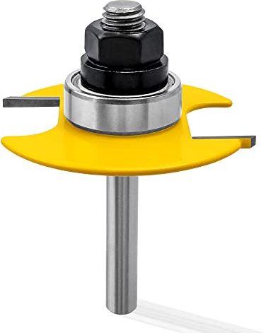 Mesee Biscuit Router Bit 1/4 Inch Shank Biscuit Joint Slot Cutter Woodworking Slotting Router Bit Wood Jointing Milling Tool - 1/16 Inch Cutting Height