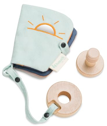 hauck Play Reading S, hauck Animals - Baby Fühlbuch ab Geburt Kompatibel mit Play Tray Spielbrett für Alpha+, Beta+ & Arketa Holzhochstuhl, Kinderwagen Spielzeug Fördert Auge Hand Koordination