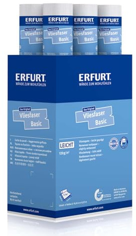 Erfurt Vliesfaser Basic 108 Vliestapete 10.05X0.53 Strukturtapete 6 Rollen 1004377