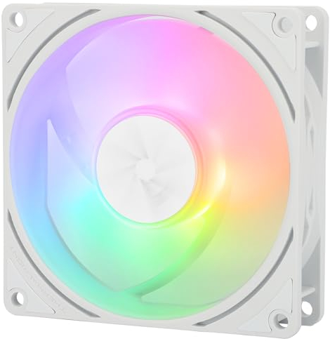 Thermalright TL-P9W-S Ventilateur de boîtier PC PWM silencieux 4 broches PWM 92 mm Ventilateur silencieux pour PC de bureau ARGB
