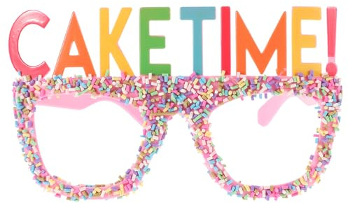 Toyvian Geburtstagsbrille - Lustige Brille Für Geburtstagsfeiern 2 Stück Photo Booth Requisiten Dekorative Brillen Für Kuchenzeit Und Unvergessliche Momente
