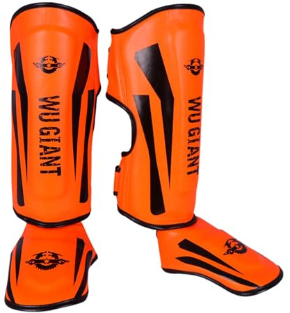 Muay Thai SchienbeinschüTzer,Shin Instep Protection,SchienbeinschüTzer Training FüR Kampfsport,Verstellbar,Mit Ristschutz,Unisex,FüR Kicks Im Kickboxen,Muay Thai Und Weitere Kampfsportarten