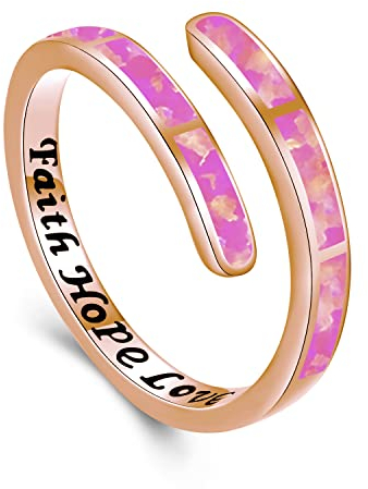 Bague réglable en argent sterling 925 avec opale pour femme, Argent sterling, Opale