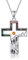 POPLYKE Abalone Kreuz Kette Damen Herren 925 Sterling Silber Senf Samen Schmuck Berg Kette Christian Schmuck