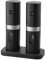 hxoity 70Ml Juego De Molinillo Eléctrico De Sal Y Pimienta Molinillo De Pimienta Negra Y Molinillo De Sal Marina con Aspereza Ajustable Operación Automática con Una Mano Luz LED Azul Base De Carga
