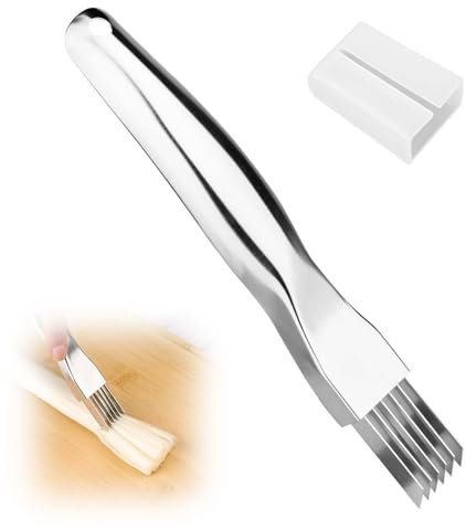 Scallion Slicer Shredder, 2024 New Stainless Steel Scallion Cutter Shred Knife Kitchen Scallion Slicer Shredder for Kitchen Cutting Vegetables Scallion Onion Garlic