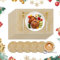 Homcomodar Gold Placemats and Coasters Set of 6 PVC Table Mats Snowflake Christmas Place Mats for Dining Table Heat Resist Placemats Indoor Outdoor for Dining Kitchen(30x45cm)