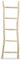 Multi purpose 5 Step Ladder Decorative Ladder for Bathroom Freestanding Towel Rack Teak Step Ladder 45x150 cm Natural