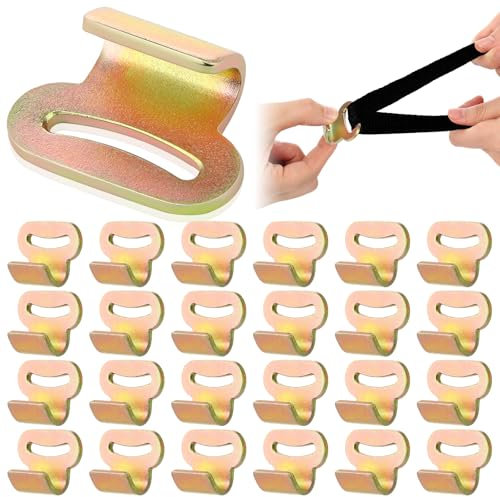 Zonon 25 Pcs 1 Flat Hook Cargo Tie Down Car Roof Cargo Carrier Door Hook Straps Attaches to Car Door Frame for Any Car Top Luggage Compatible with Most Cars