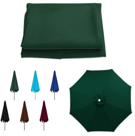 RTVGNSZSJL Sombrilla De Exterior Playa 250cm 270cm 300cm 6 Varillas 8 Varillas Anti-Ultraviolet Toldo De Recambio De Sombrilla, Cubierta De Repuesto Para Sombrilla Para Patio, Piscina(Green,300cm(10ft