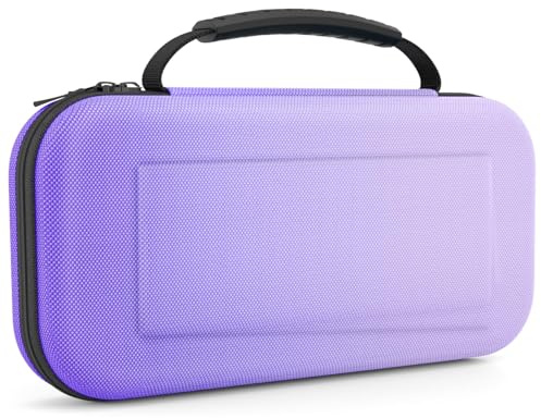 MoKo Tasche für Nintendo Switch 2 (2025), Switch 2 Case mit großer Kapazität, Schützende Harte Tragetasche Hülle mit Speicherplatz für 10 Spiele und Konsole Zubehör, Gradient Lila