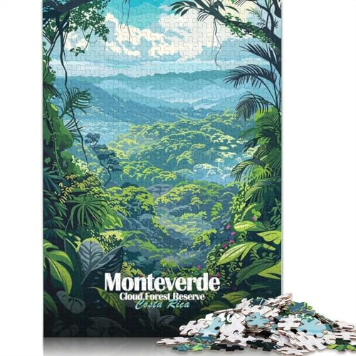 1000-teiliges Puzzle für Erwachsene, Monteverde Cloud Forest Reserve, Costa Rica, Puzzle, Kinder, Papierpuzzle, Familienunterhaltungsspielzeug, 38 x 26 cm/1000 Stück